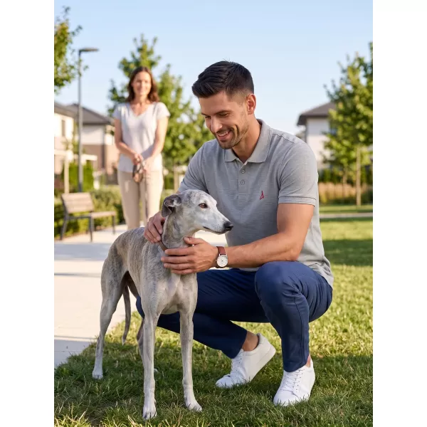  Pánské premium triko s límečkem ALTISPORT ALM002203 TMAVĚ ŠEDÝ MELÍR 