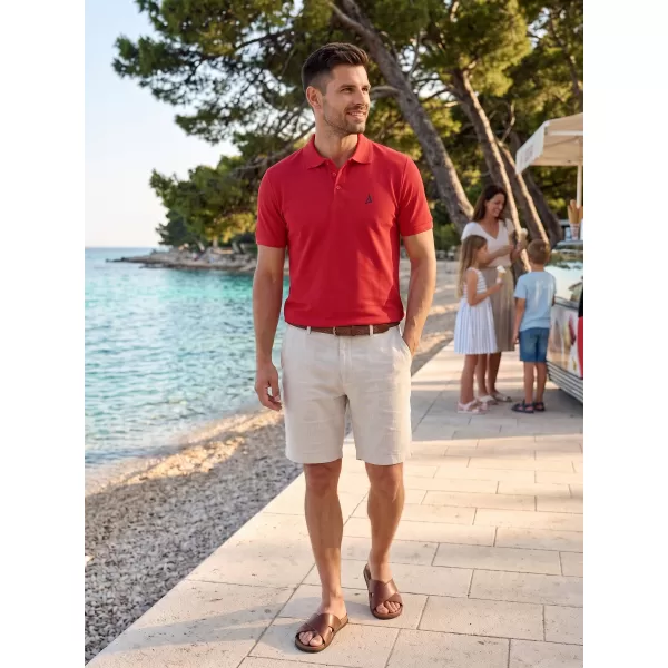  Pánské premium triko s límečkem ALTISPORT ALM002203 ČERVENÁ 