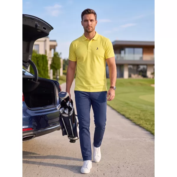  Pánské premium triko s límečkem ALTISPORT ALM002203 CITRÓNOVÁ 