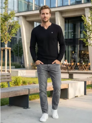 Pánský svetr ALTISPORT SWEK MPLU108 ČERNÁ