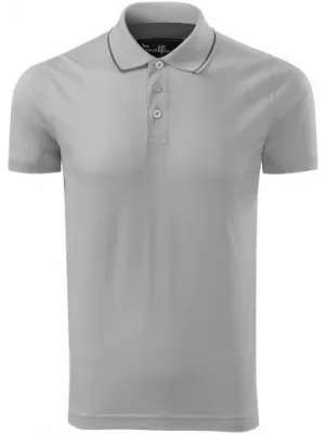 Pánské triko s límečkem MALFINI PREMIUM GRAND 259 SILVER GRAY