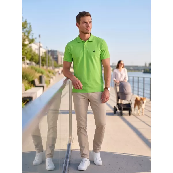  Pánské premium triko s límečkem ALTISPORT ALM002203 APPLE GREEN 