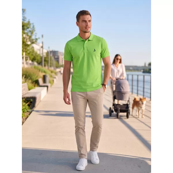  Pánské premium triko s límečkem ALTISPORT ALM002203 APPLE GREEN 