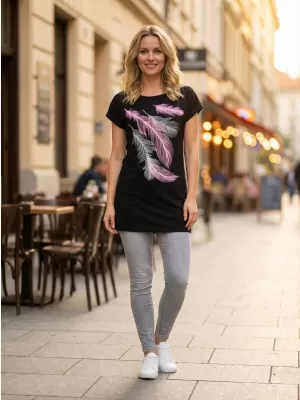 Dámské prodloužené triko ALTISPORT CARRYOVER ALW112123 ČERNORŮŽOVÁ