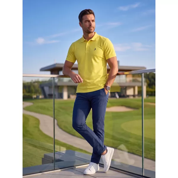  Pánské premium triko s límečkem ALTISPORT ALM002203 CITRÓNOVÁ 