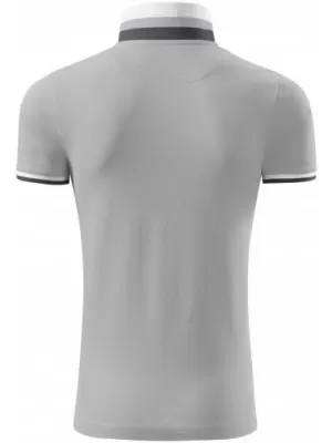 Pánské triko s límečkem MALFINI PREMIUM COLLAR UP 256 SILVER GRAY