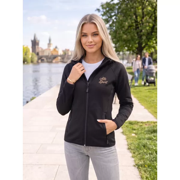  Dámská premium mikina ALTISPORT ALW056418 ČERNÁ 