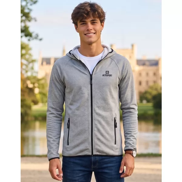  Pánská premium mikina ALTISPORT ALM006417 TMAVĚ ŠEDÝ MELÍR 