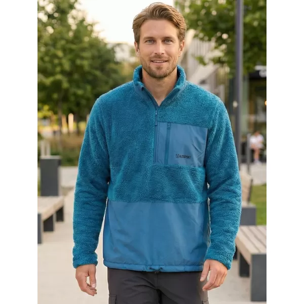  Pánská fleece mikina ALTISPORT HONOB MSWU307 MODRÁ 