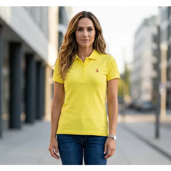  Dámské premium triko s límečkem ALTISPORT ALW002210 CITRÓNOVÁ 