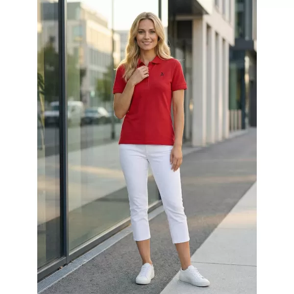  Dámské premium triko s límečkem ALTISPORT ALW002210 ČERVENÁ 