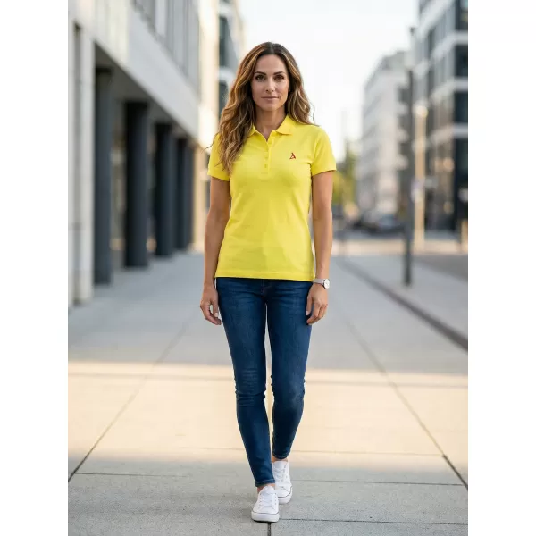  Dámské premium triko s límečkem ALTISPORT ALW002210 CITRÓNOVÁ 