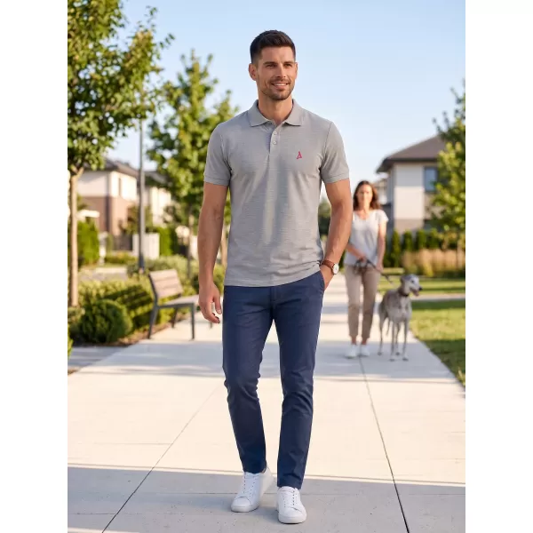  Pánské premium triko s límečkem ALTISPORT ALM002203 TMAVĚ ŠEDÝ MELÍR 