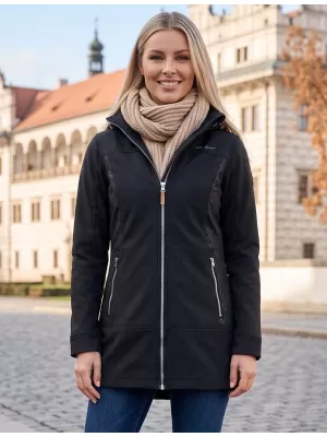 Dámský softshellový kabát ALTISPORT GYMA LCTU163 ČERNÁ