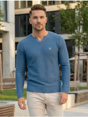 Pánský svetr ALTISPORT SWEK MPLU108 MODRÁ