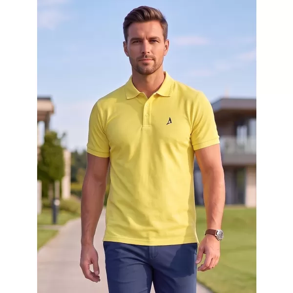  Pánské premium triko s límečkem ALTISPORT ALM002203 CITRÓNOVÁ 
