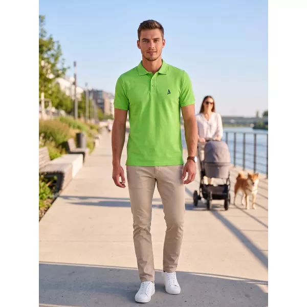  Pánské premium triko s límečkem ALTISPORT ALM002203 APPLE GREEN 