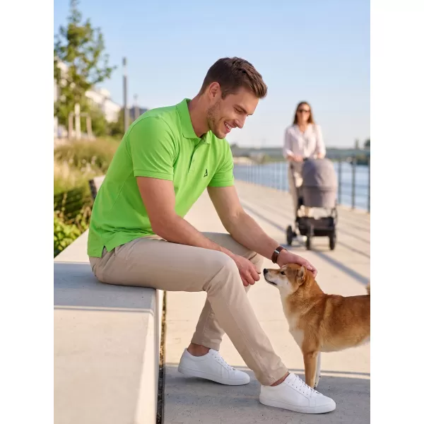  Pánské premium triko s límečkem ALTISPORT ALM002203 APPLE GREEN 