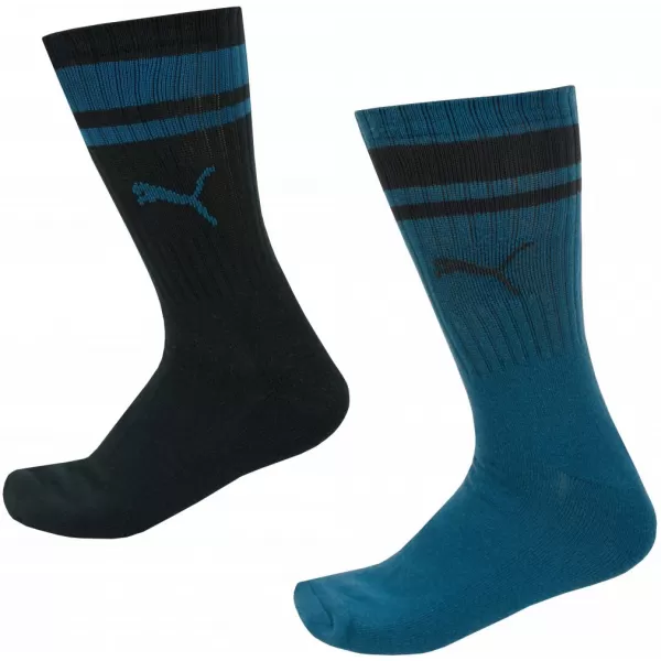  Ponožky PUMA CREW HERITAGE STRIPE 2P 907944-05 ČERNÁ 
