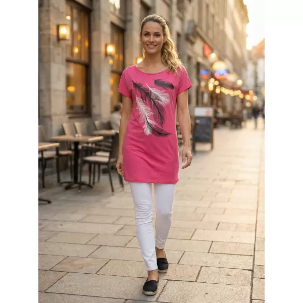  Dámské prodloužené triko ALTISPORT CARRYOVER ALW112123 PURPUROVÁ 