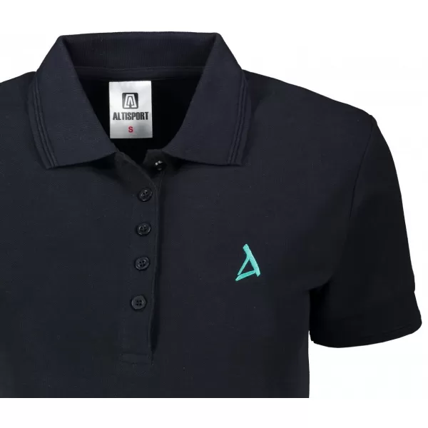  Dámské premium triko s límečkem ALTISPORT ALW002210 NÁMOŘNÍ MODRÁ 