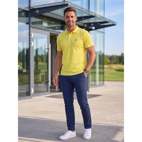  Pánské premium triko s límečkem ALTISPORT ALM002203 CITRÓNOVÁ 