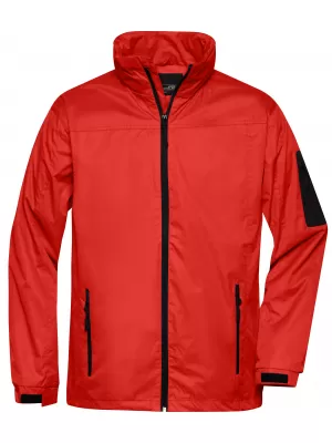 Pánská windbreaker bunda JAMES NICHOLSON JN1041 RED/BLACK