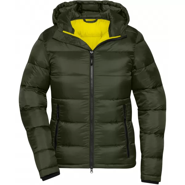  Dámská premium bunda JAMES NICHOLSON JN1167 DEEP FOREST/YELLOW 