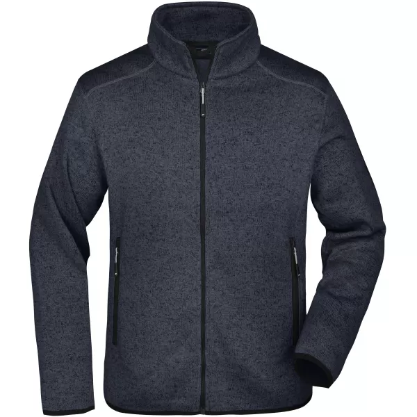 Pánská fleecová mikina JAMES NICHOLSON JN762 DARK GREY MELANGE/SILVER 