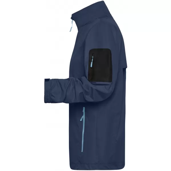  Pánská windbreaker bunda JAMES NICHOLSON JN1041 NAVY/AQUA 
