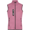 Dámská fleecová vesta JAMES NICHOLSON JN773 PINK MELANGE/OFF WHITE