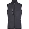 Dámská fleecová vesta JAMES NICHOLSON JN773 DARK GREY MELANGE/SILVER
