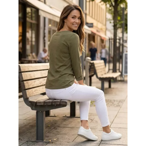  Dámské triko s dlouhým rukávem ALTISPORT CARRYOVER ALW112169 KHAKI 