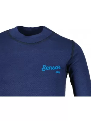 Dětské termo triko SENSOR MERINO DF LOGO 21200026 DEEP BLUE