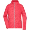 Dámská fleecová mikina JAMES NICHOLSON JN769 CORAL MELANGE/WHITE
