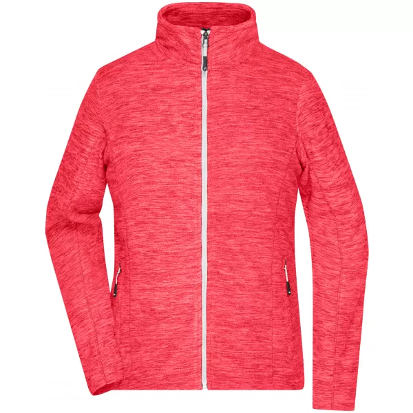 Dámská fleecová mikina JAMES NICHOLSON JN769 CORAL MELANGE/WHITE 