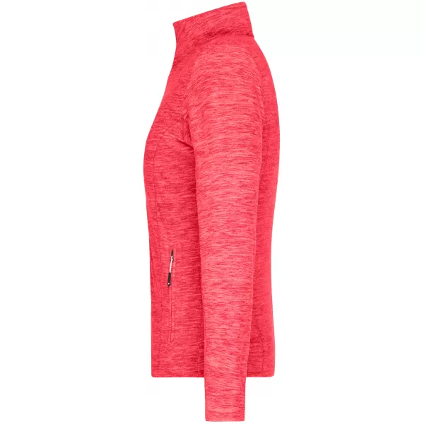  Dámská fleecová mikina JAMES NICHOLSON JN769 CORAL MELANGE/WHITE 