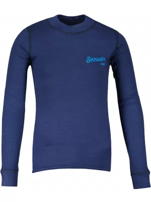 Dětské termo triko SENSOR MERINO DF LOGO 21200026 DEEP BLUE
