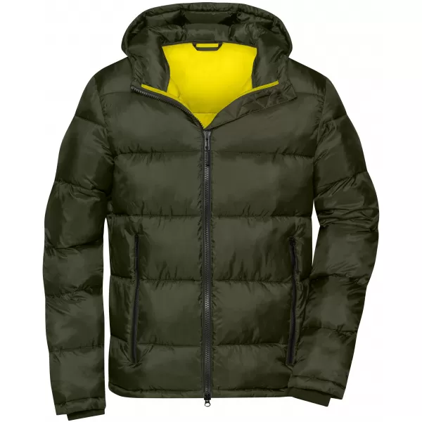  Pánská premium bunda JAMES NICHOLSON JN1168 DEEP FOREST/YELLOW 