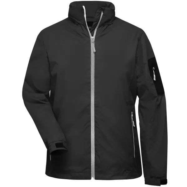  Dámská windbreaker bunda JAMES NICHOLSON JN1040 BLACK/SILVER 