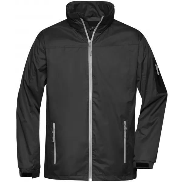  Pánská windbreaker bunda JAMES NICHOLSON JN1041 BLACK/SILVER 