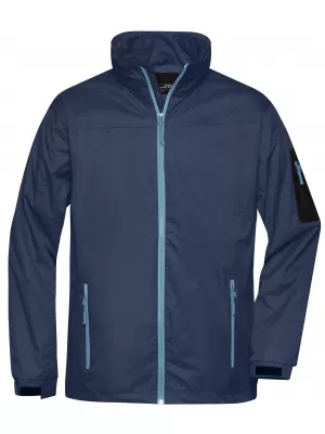 Pánská windbreaker bunda JAMES NICHOLSON JN1041 NAVY/AQUA