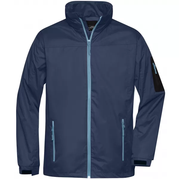  Pánská windbreaker bunda JAMES NICHOLSON JN1041 NAVY/AQUA 