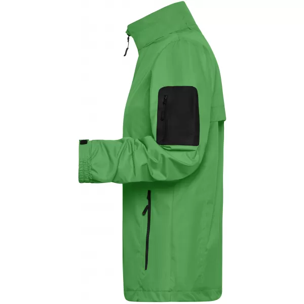  Pánská windbreaker bunda JAMES NICHOLSON JN1041 LIME GREEN/CARBON 