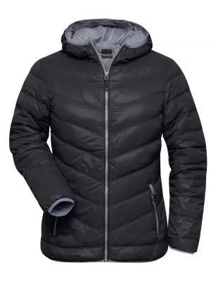 Dámská péřová bunda JAMES NICHOLSON JN1059 BLACK/GREY