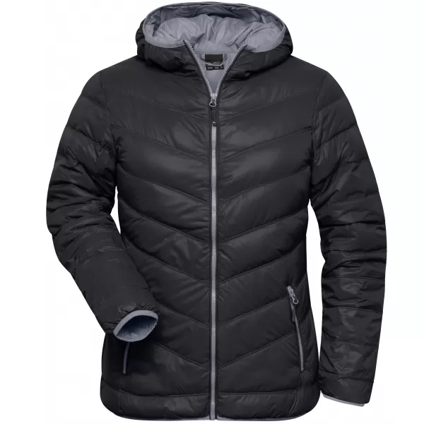  Dámská péřová bunda JAMES NICHOLSON JN1059 BLACK/GREY 