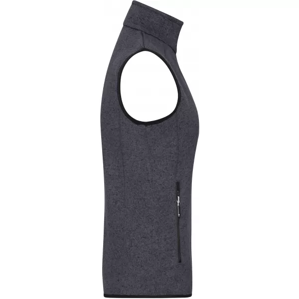  Dámská fleecová vesta JAMES NICHOLSON JN773 DARK GREY MELANGE/SILVER 