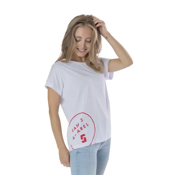  Dámské triko s krátkým rukávem SAM 73  LEAH WT 828 BÍLÁ 