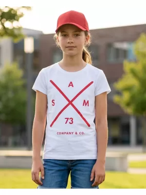 Dívčí triko s krátkým rukávem SAM 73 CAROLINE GT 554 BÍLÁ