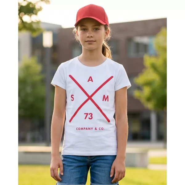  Dívčí triko s krátkým rukávem SAM 73  CAROLINE GT 554 BÍLÁ 